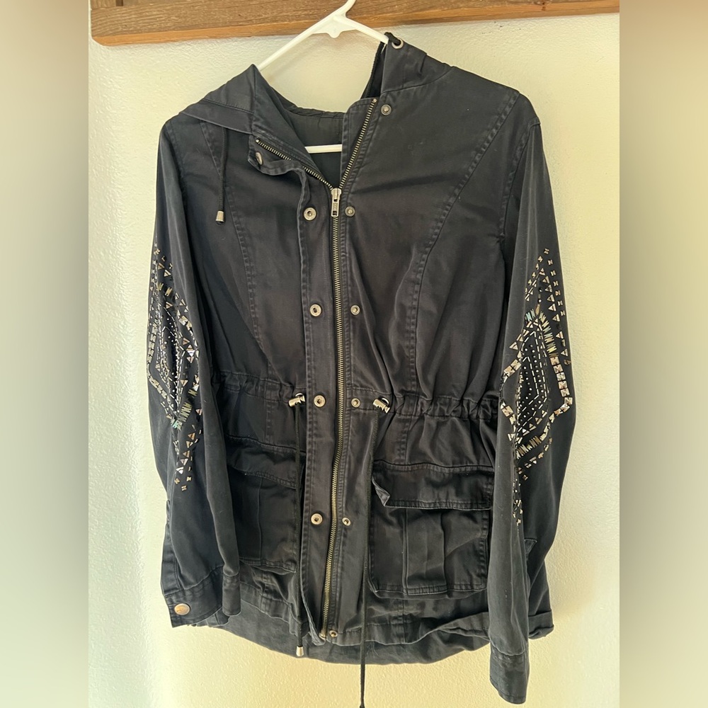 Torrid Black Utility Jacket with Embellishments